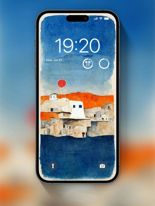4K HD Wallpaper Background- Houses by the sea for iPhone and Android