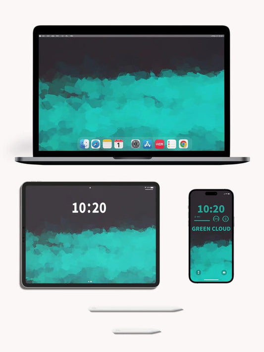 Original 4K HD Wallpaper Pack - Green clouds for Phone、Pad and Desktop