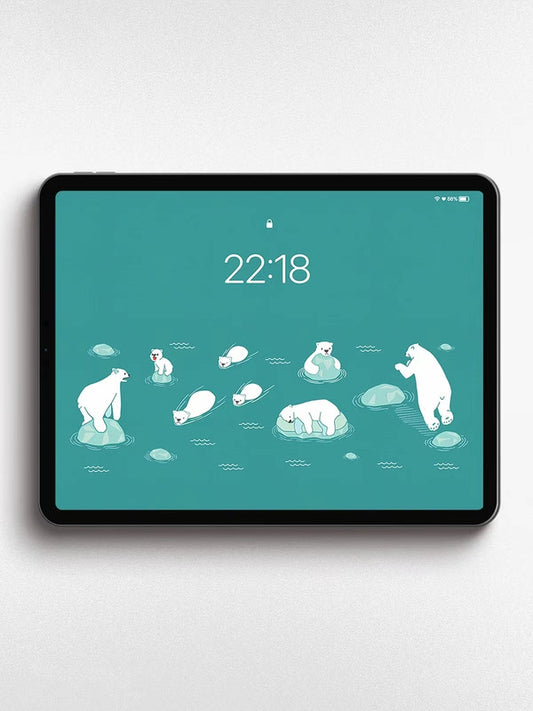 Original 4K HD Wallpaper - Happy polar bears for Pad iOS and Android