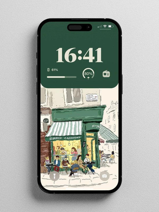 Original 4K HD Wallpaper - A busy coffee shop for iPhone and Android