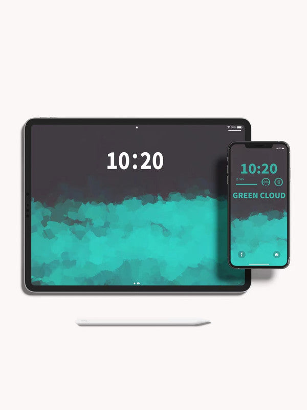 Original 4K HD Wallpaper Pack - Green clouds for Phone、Pad and Desktop