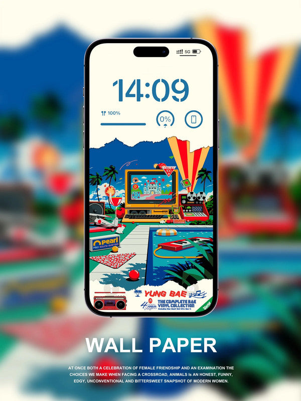 4K HD Wallpaper Background- Vintage video game music sytle for