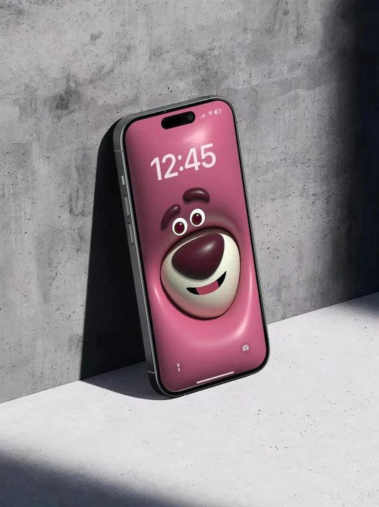 Origianl 4K HD Wallpaper - A 3D Strawberry Bear for iPhone and Android