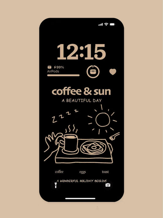 4K HD Wallpaper Background- Coffee & Sun for iPhone and Android