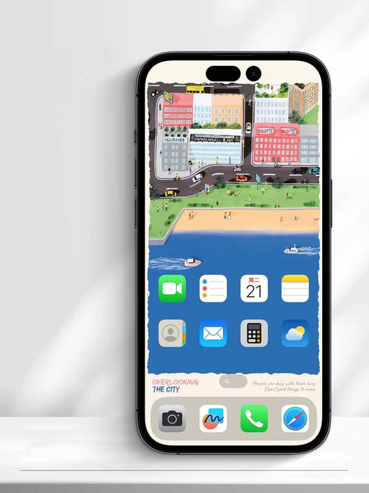 4K HD Wallpaper Background- Overlooking the city for iPhone and Android