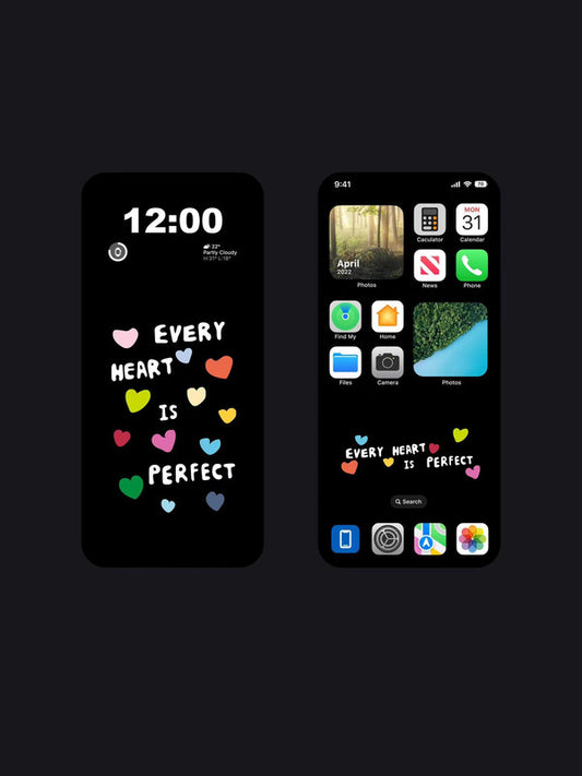 4K HD Wallpaper Background- Flying hearts for iPhone and Android