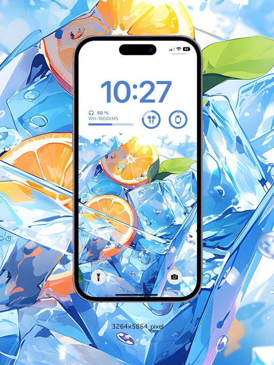 Fond d'écran 4K HD - Citron glacé pour iPhone et Android