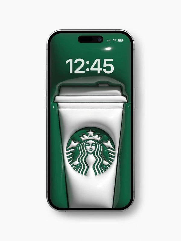 4K HD Wallpaper Background A 3D Startbucks for iPhone and