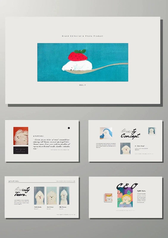 PPT Template Background Design - Nordic style