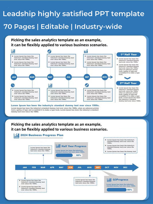 PPT Template Background Design - Summarization and Planning