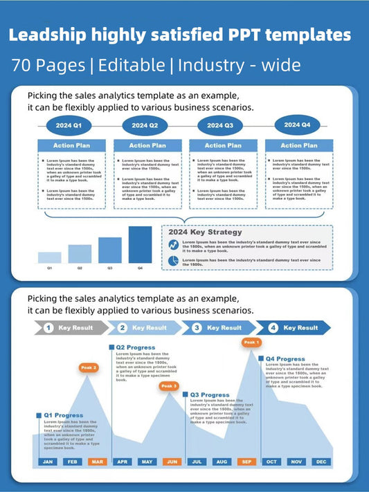 PPT Template Background Design - Summarization and Planning
