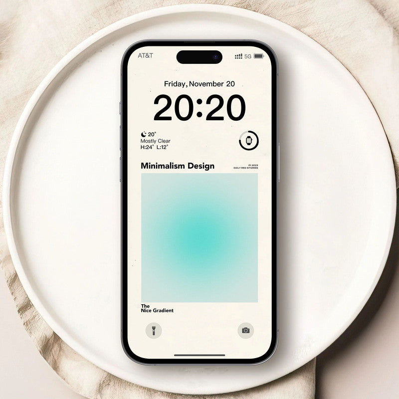 4K HD Wallpaper Background - Gradient Green for iPhone and Android