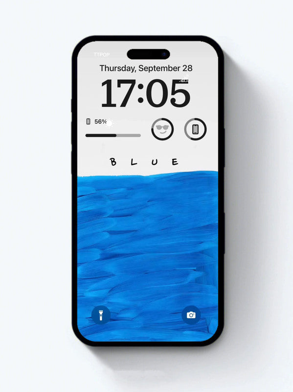 Original 4K HD Wallpaper - Hand-painted watercolor - Blue