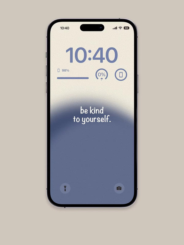 4K HD Wallpaper Background - Be kind to yourself blue