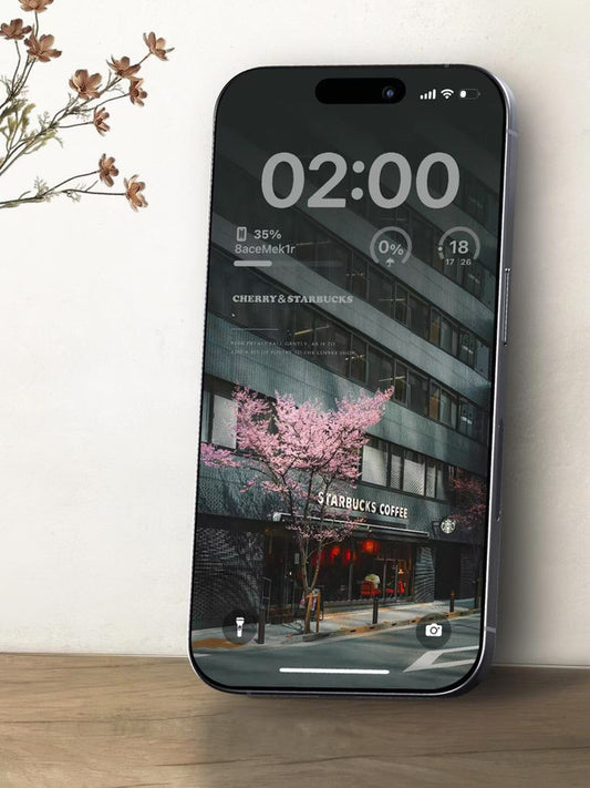 4K HD Wallpaper Background- Sakura & Starbucks for iPhone and Android