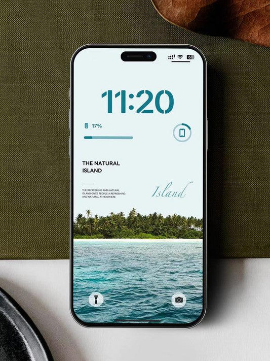 4K HD Wallpaper Background - An isolated island for iPhone and Android