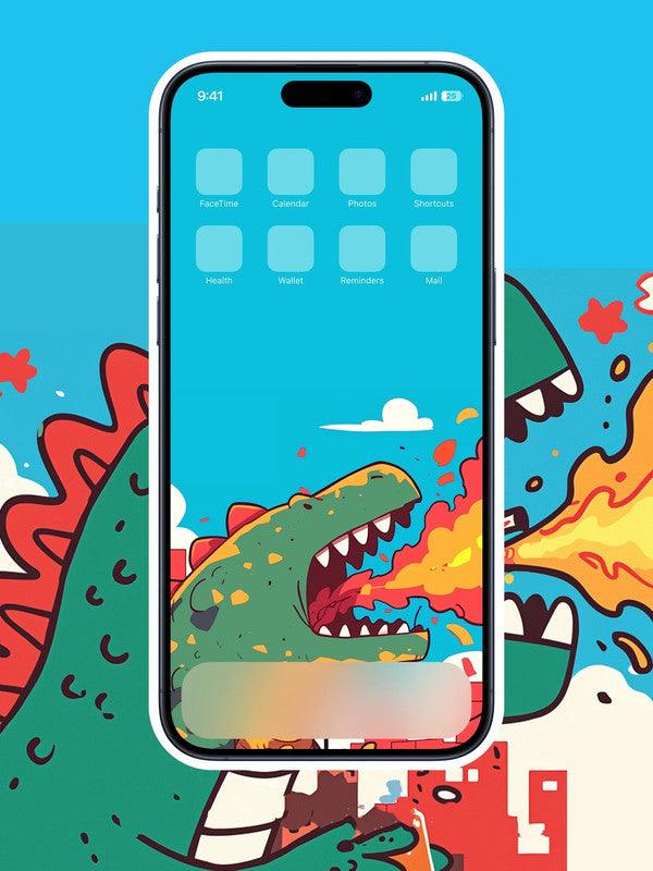 4K HD Wallpaper Background - An Angry Godzilla for iPhone and Android