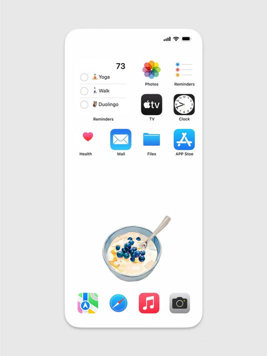 4K HD Wallpaper Background- Blueberry with Yogurt for iPhone and Android