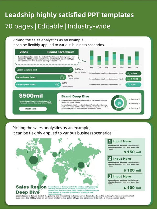 PPT Template Background Design - Summarization and Planning