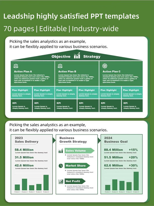 PPT Template Background Design - Summarization and Planning