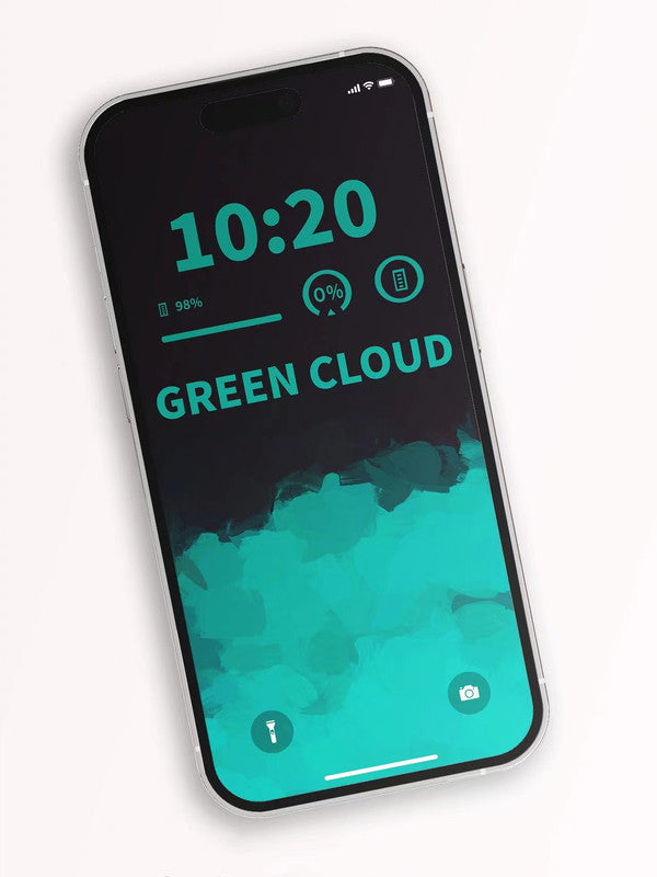 Original 4K HD Wallpaper - Green clouds for iPhone and Android