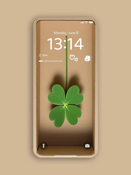 4K HD Wallpaper Background- Four-Leaf Clover for iPhone and Android