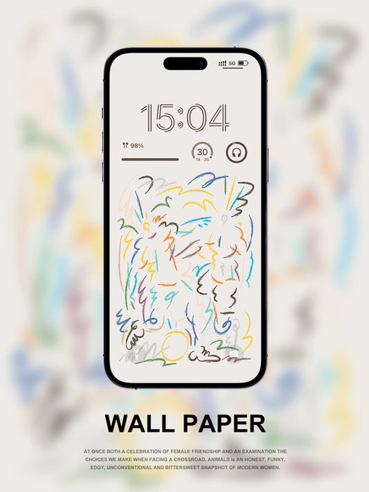 4K HD Wallpaper Background - Inked colors for iPhone and Android