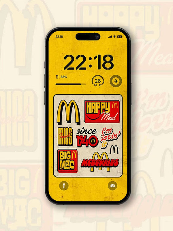 Original 4K HD Wallpaper - Vintage McDonald's logo for iPhone and Android