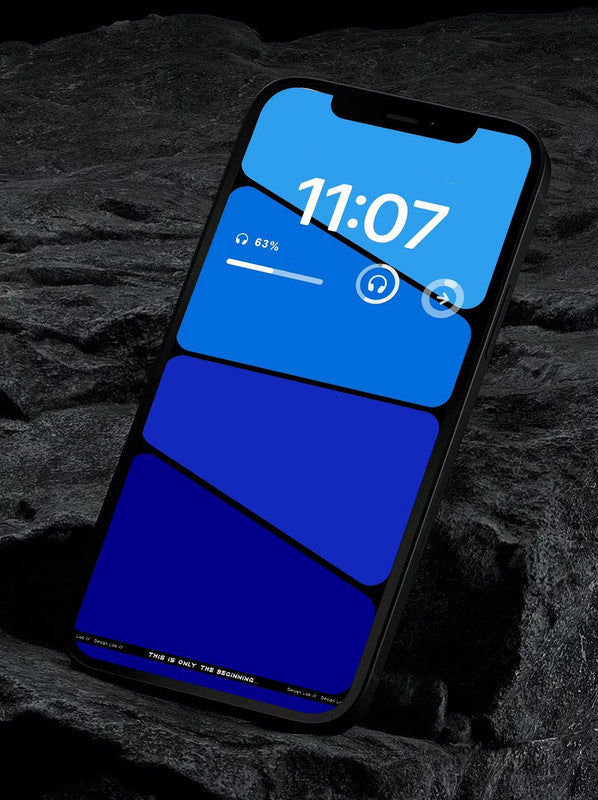 Original 4K HD Wallpaper - Gradient blue blocks for iPhone and Android