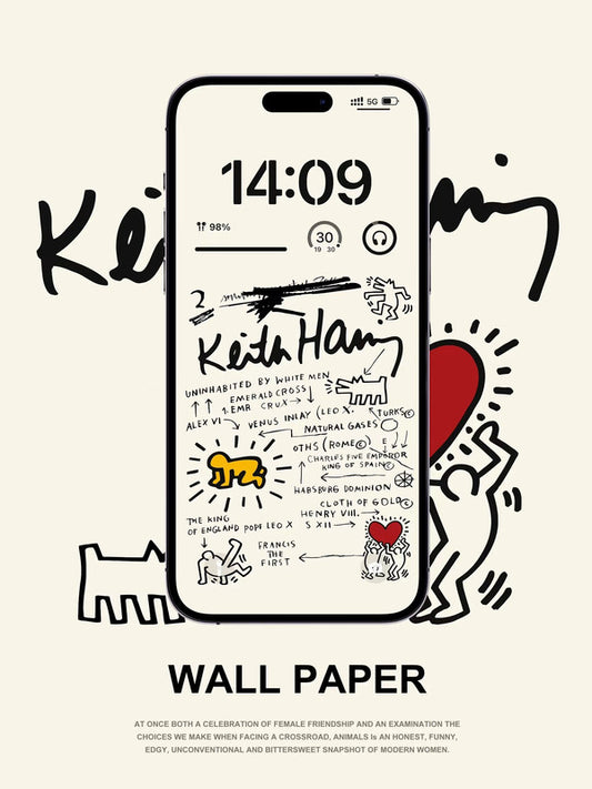 4K HD Wallpaper - Keith Allen Haring for iPhone and Android