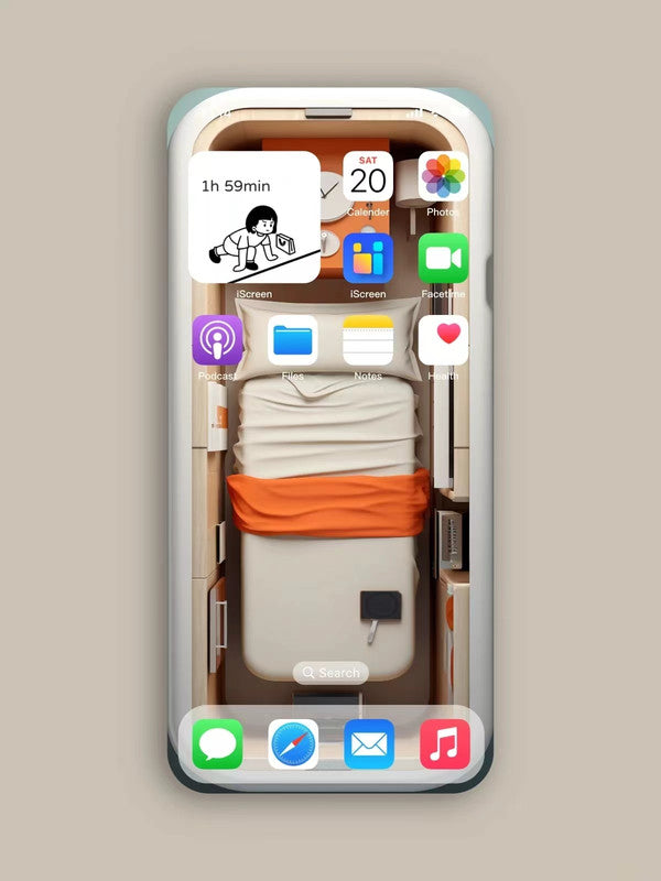 4K HD Wallpaper Background- Capsule Hotel for iPhone and Android