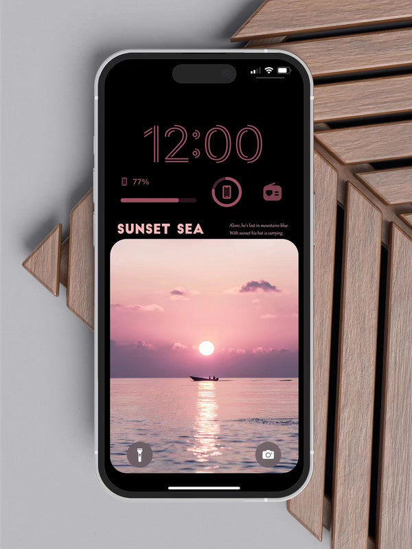 4K HD Wallpaper Background- Sunset and Sea for iPhone and Android