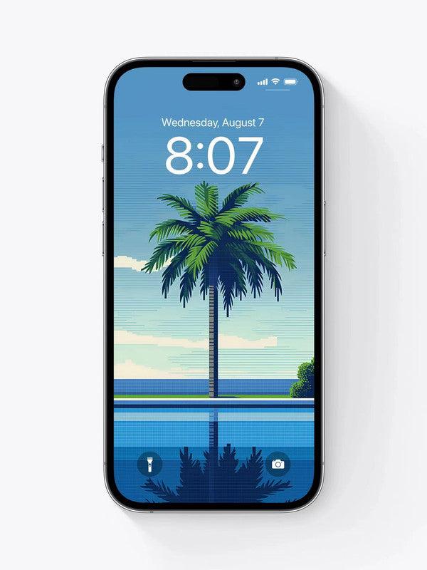 Original 4K HD Wallpaper - A palm tree for iPhone and Android