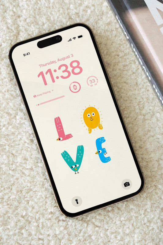Original 4K HD Wallpaper - Hand-made style LOVE for iPhone and Android