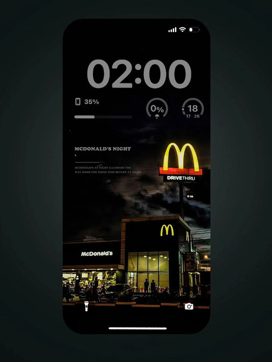4K HD Wallpaper Background- MacDonald at night for iPhone and Android