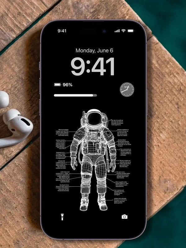 Original 4K HD Wallpaper - Astronaut blueprint for iPhone and Android