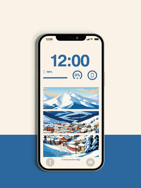 Original 4K HD Wallpaper - A Snowy Village