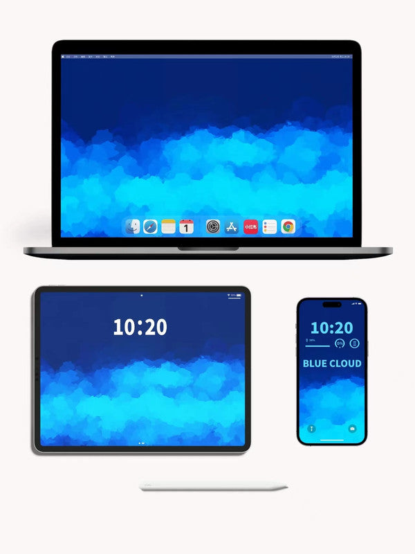 Original 4K HD Wallpaper - Blue clouds for Win & Mac