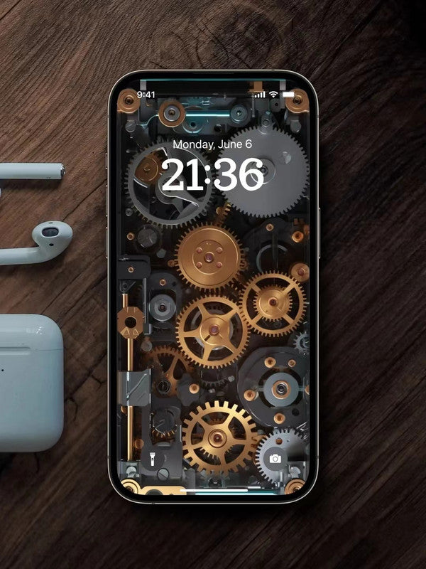 4K HD Wallpaper Background - Gears for iPhone and Android