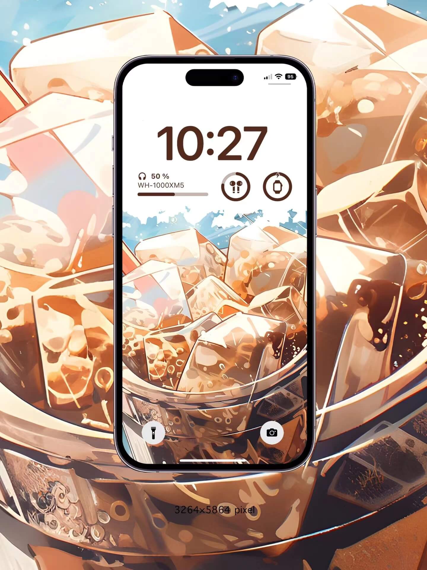 Original 4K HD Wallpaper Background aesthetic ideas - Iced Coffee