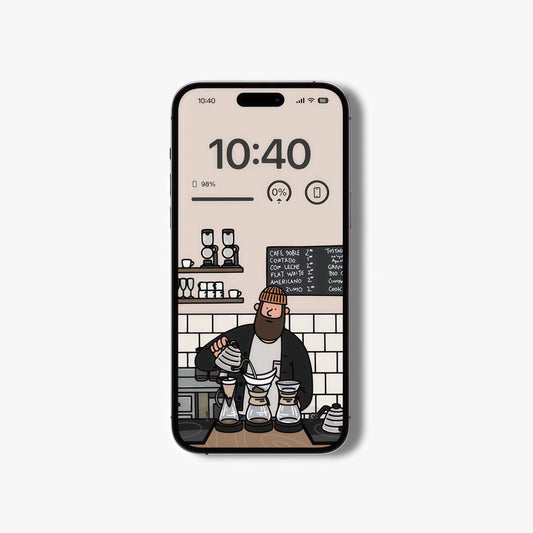 LEO WITH COFFEE WALLPAPER