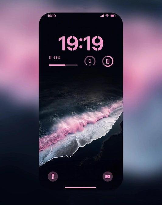 pink on black