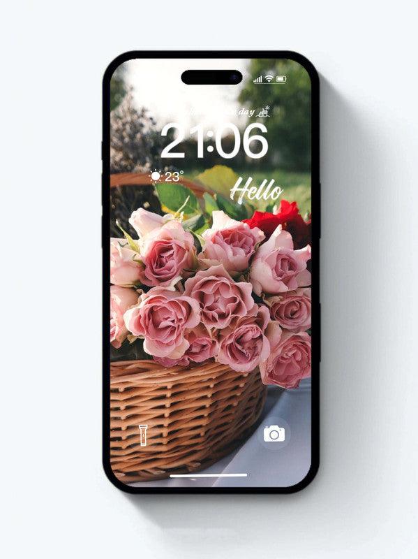 Original 4K HD Wallpaper - A basket of flowers