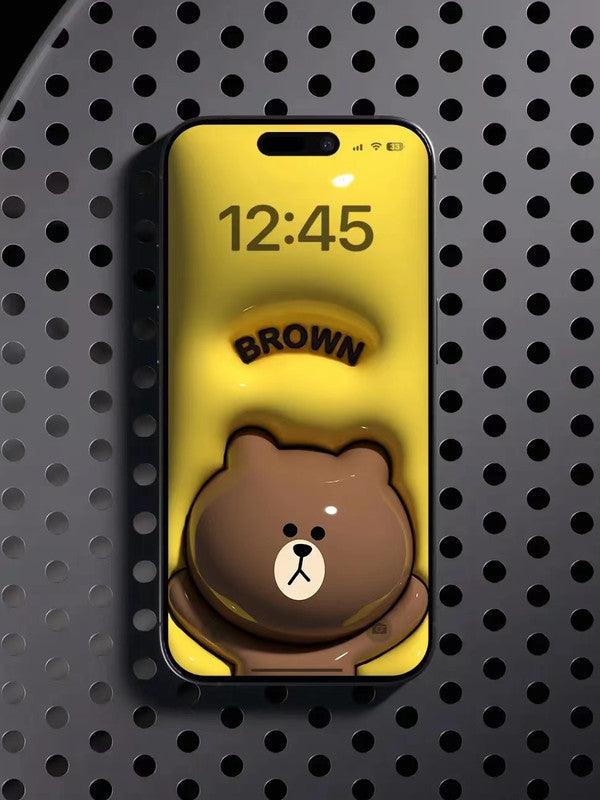 Origianl 4K HD Wallpaper - A little brown bear for iPhone and Android
