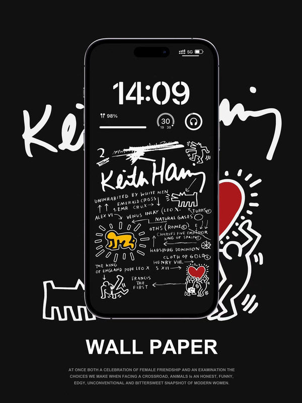 4K HD Wallpaper Background - Keith Allen Haring for iPhone and Android