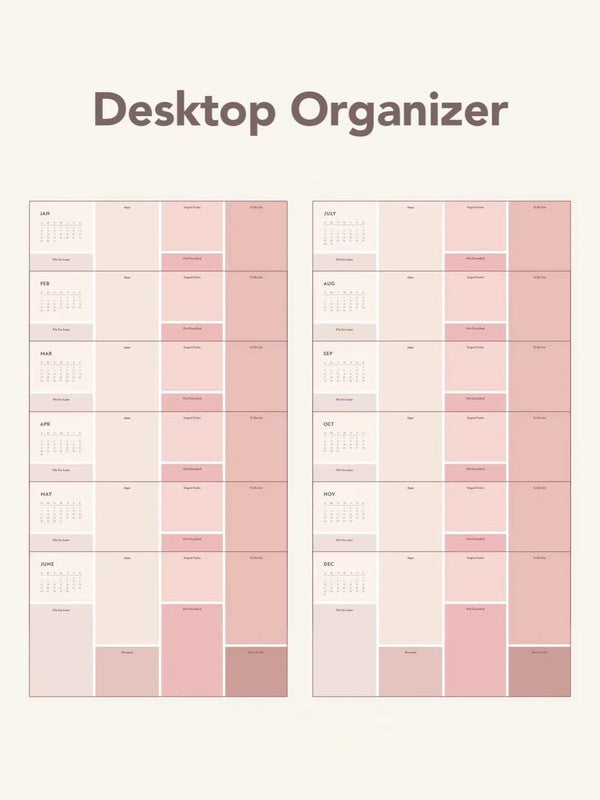 2024 Desktop Organizer Backgrounds HD - Pink Heart for Win & Mac